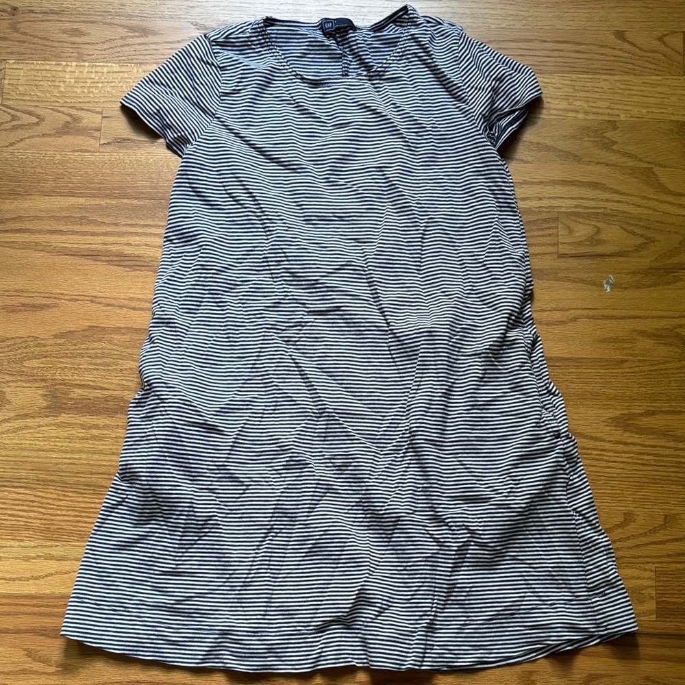 GAP Black and White Striped Dress